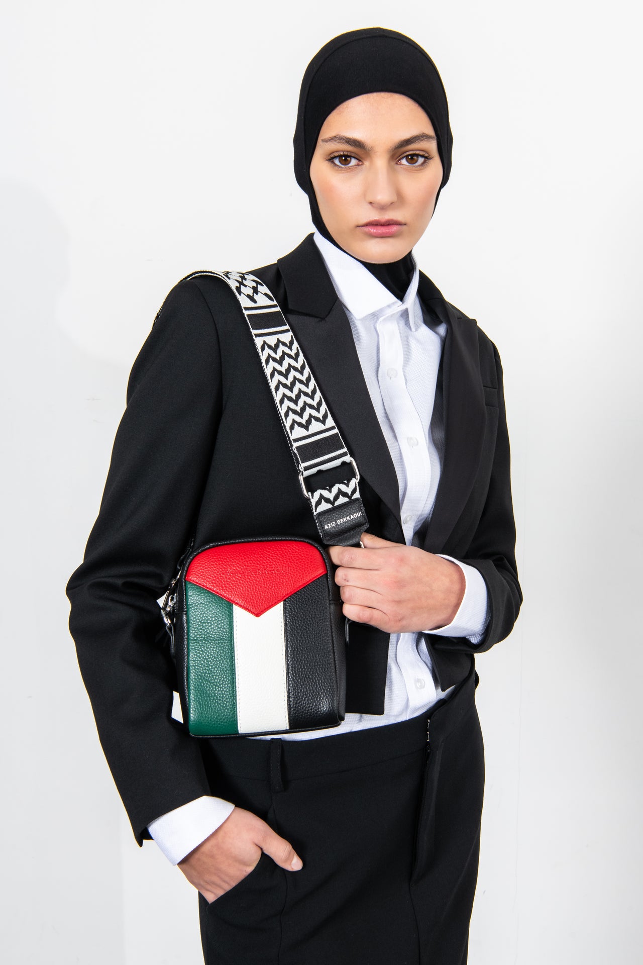 Palestine Leather Crossbody Bag Women