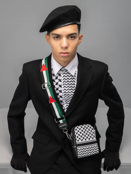 Keffiyeh Jacquard Crossbody Bag Men - AZIZ BEKKAOUI