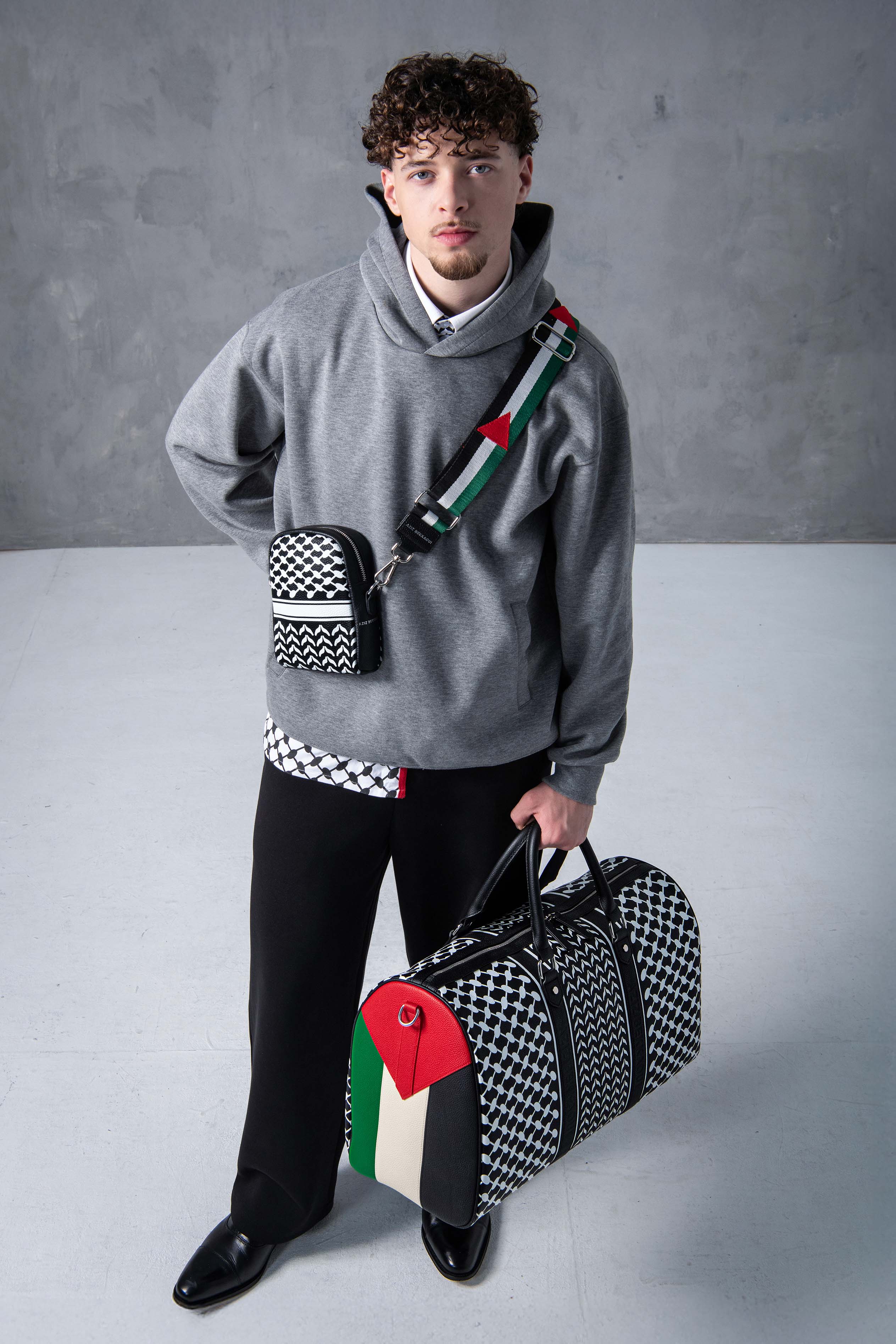 ☆ ユン・ピョウ / FROM FAR EAST Palestine Weekend Bag Men - AZIZ BEKKAOUI