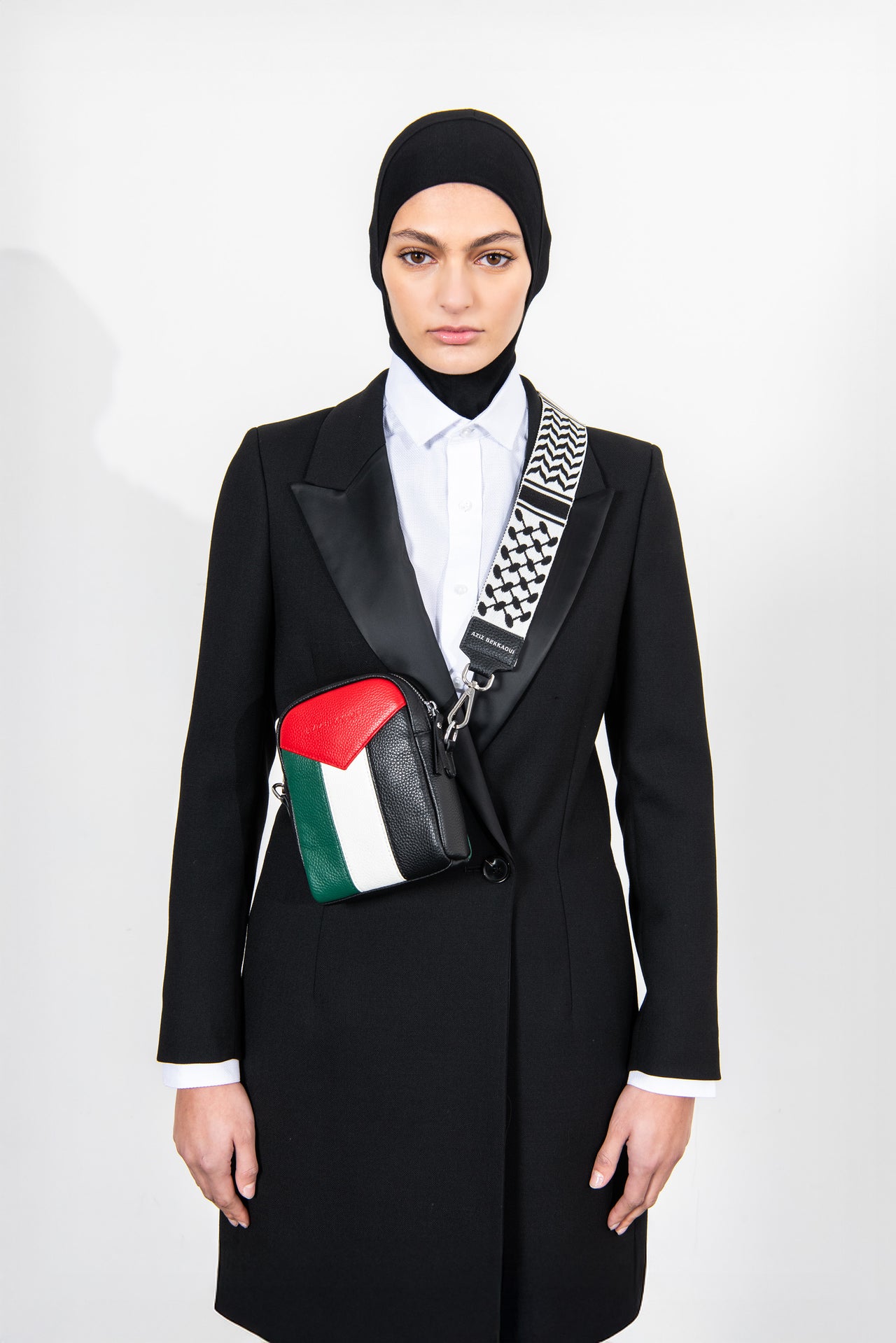 Palestine Leather Crossbody Bag Women